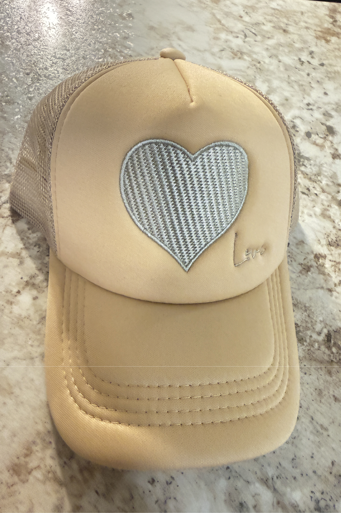 embroidery hat trucker heart