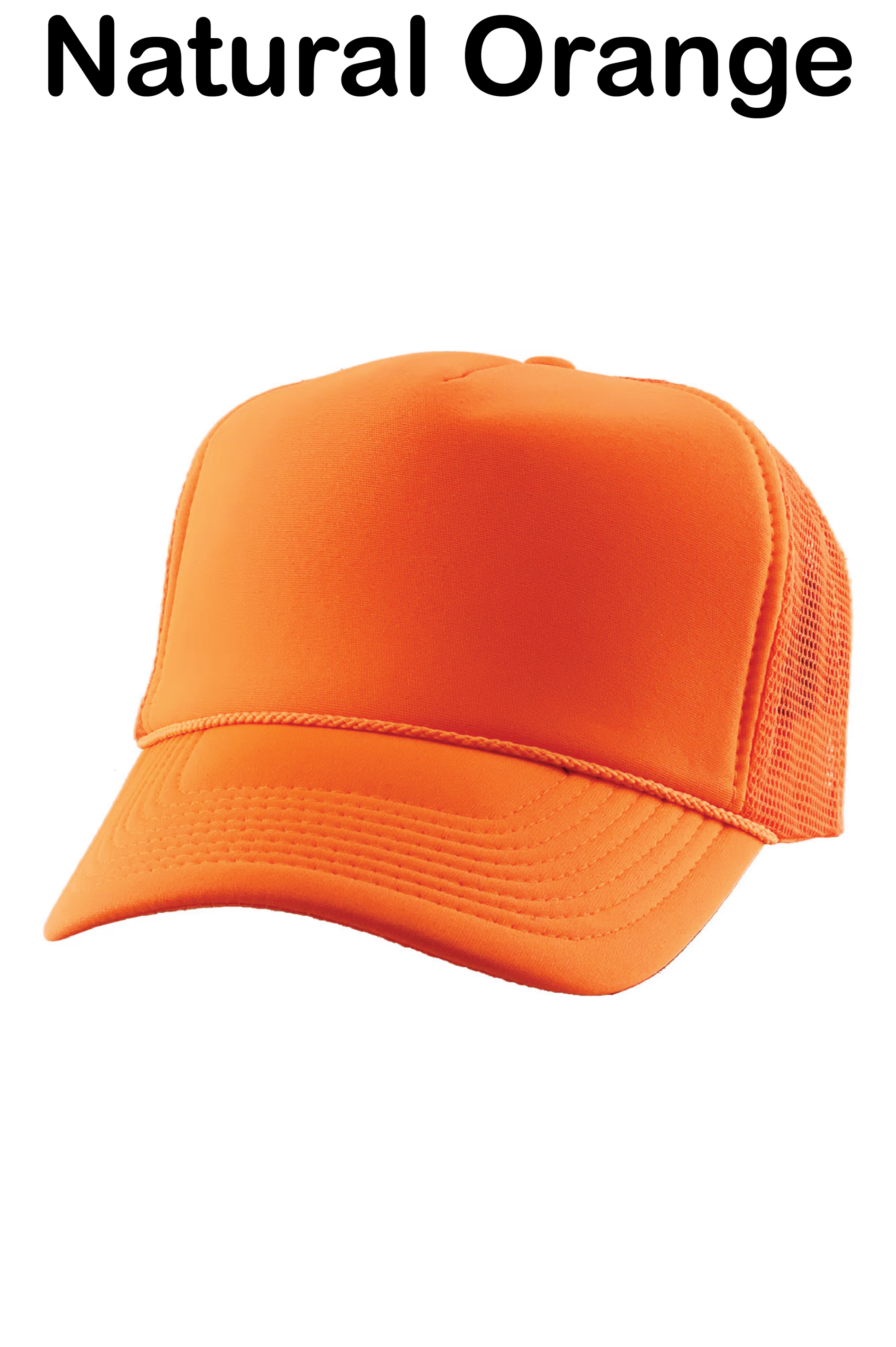 Orange cap on a white background with 'Natural Orange' text above.