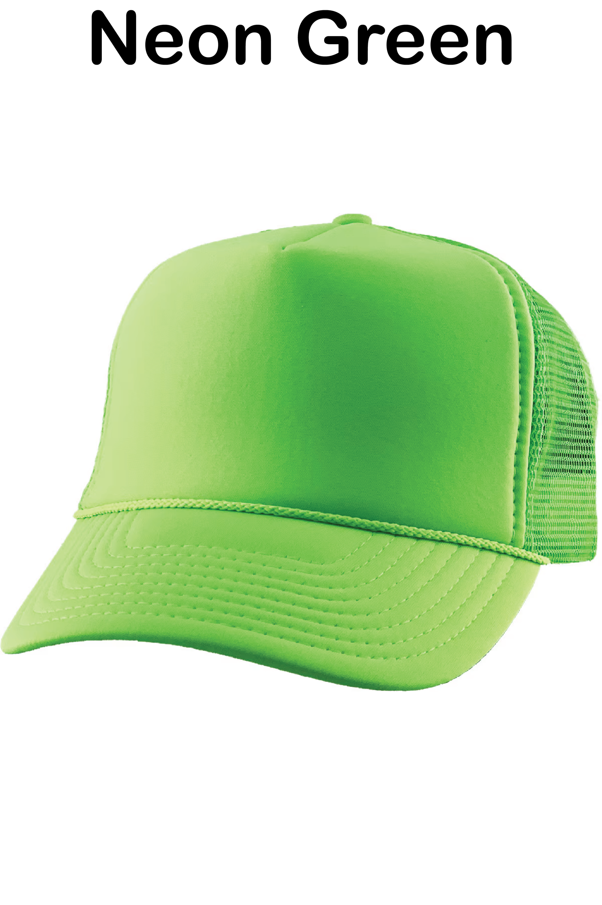Neon green cap on a white background with 'Neon Green' text above.