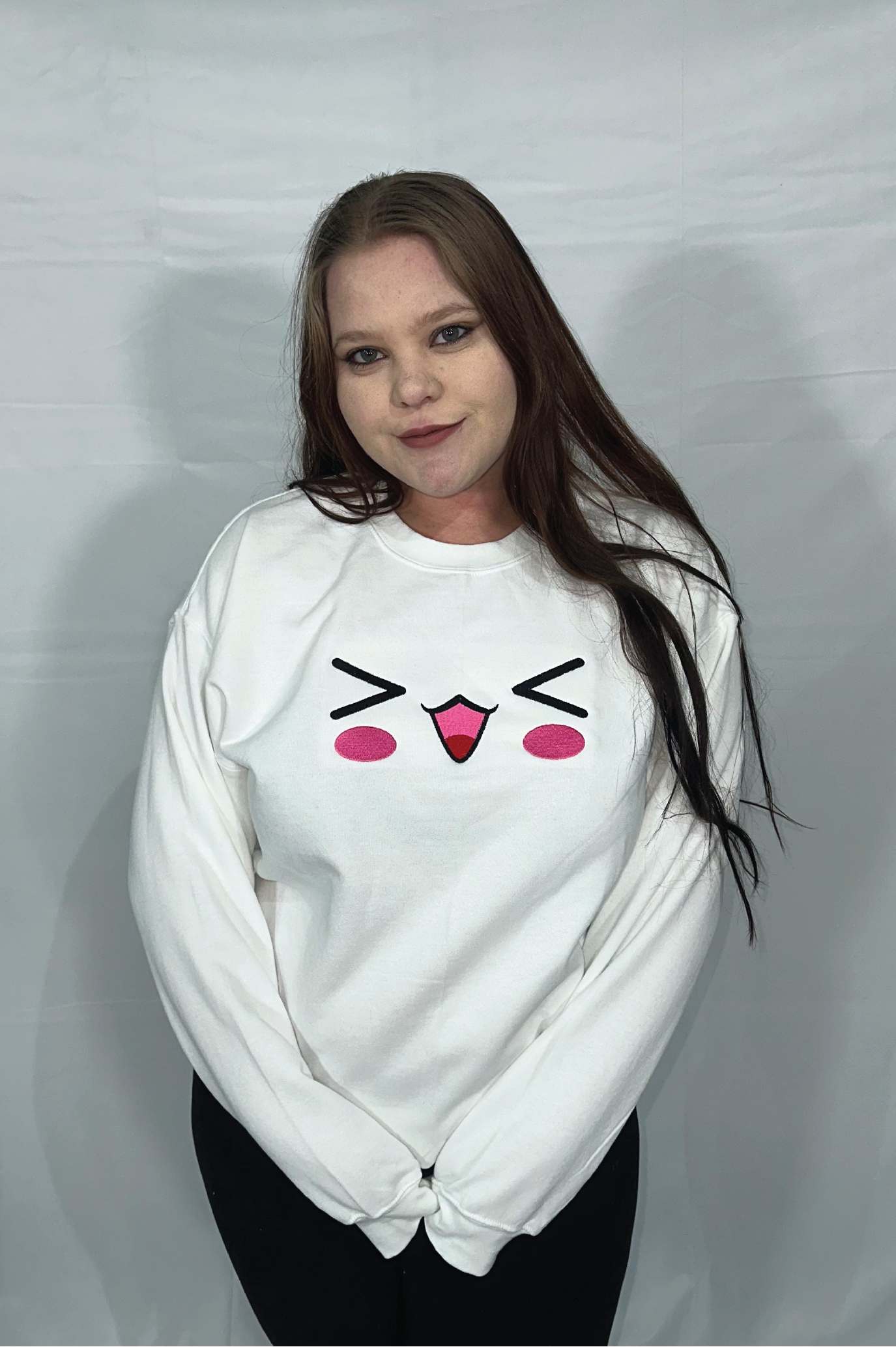 Cute Kawaii Face Crewneck Sweatshirt