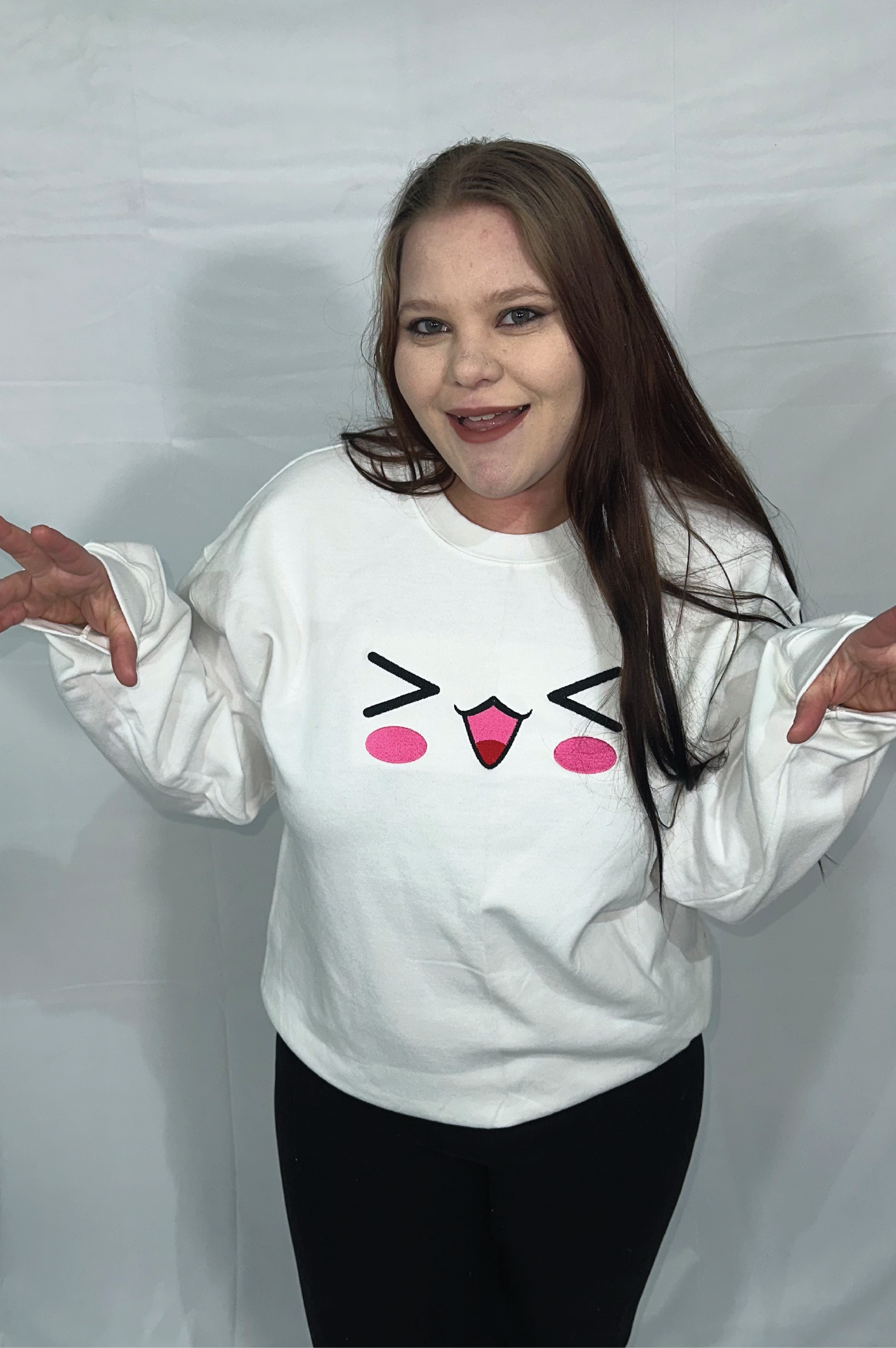 Cute Kawaii Face Crewneck Sweatshirt