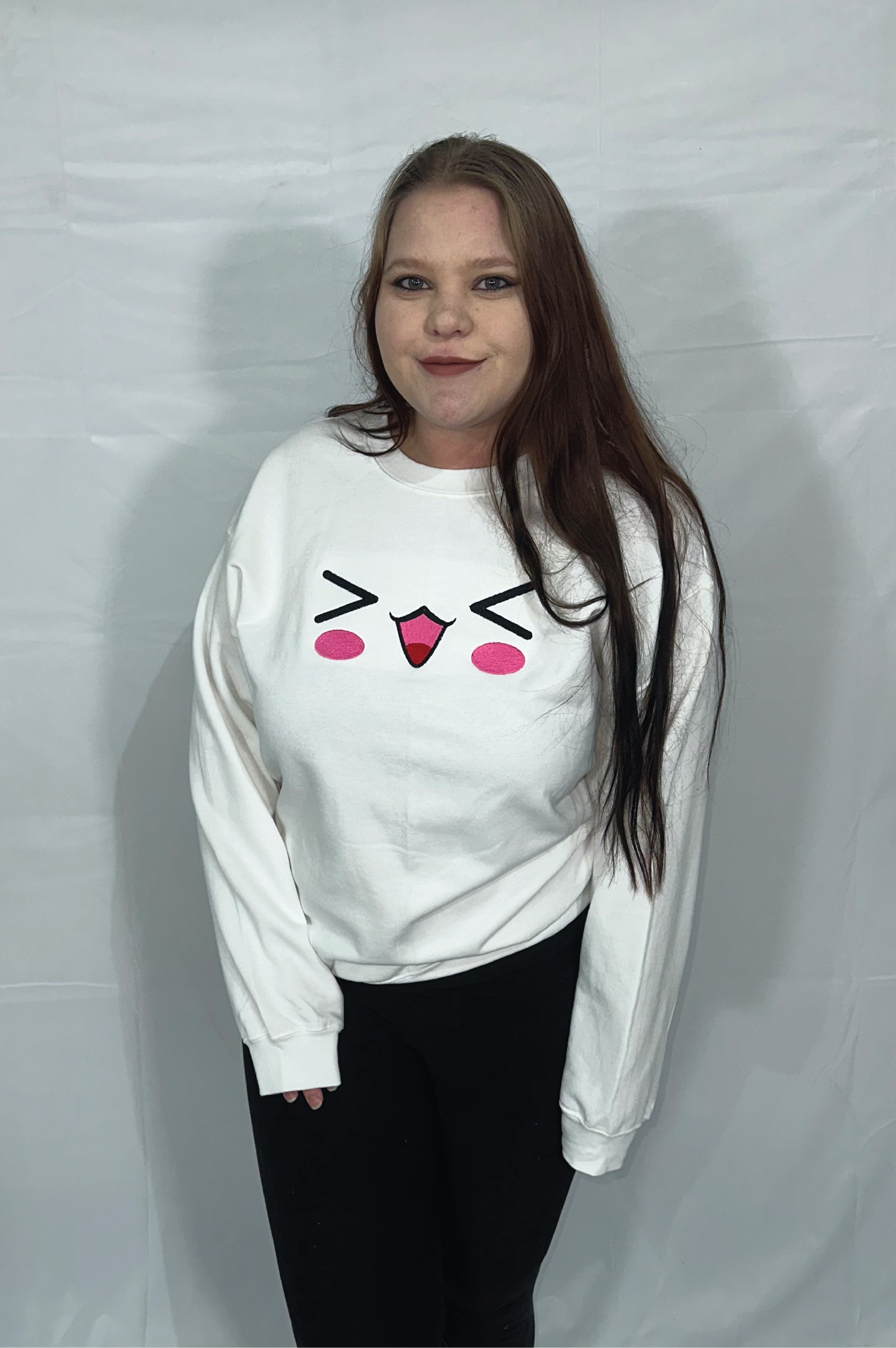 Cute Kawaii Face Crewneck Sweatshirt