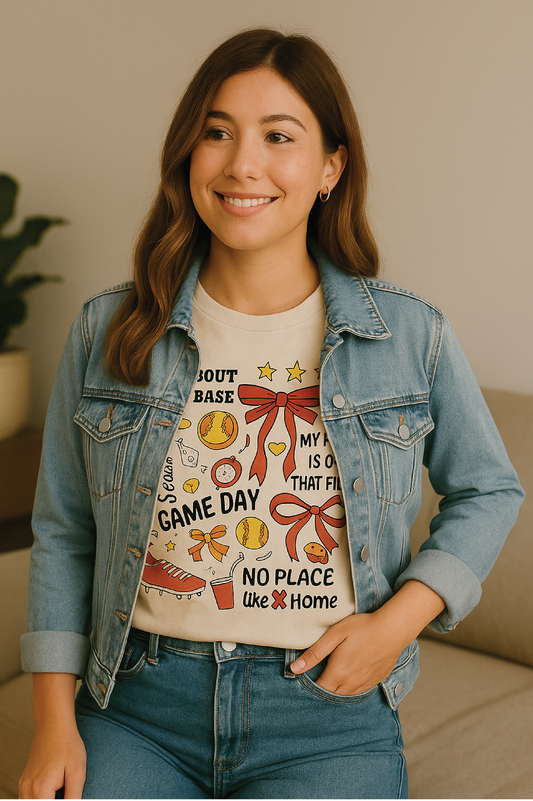 1._992hx600w_ofthesamewomanwearingthesamet-shirtandalightdenimjacketoverit.She_sstandingnexttothecouch_smilingwarmly_withsoftshadowsandabeige-tonedbackground.