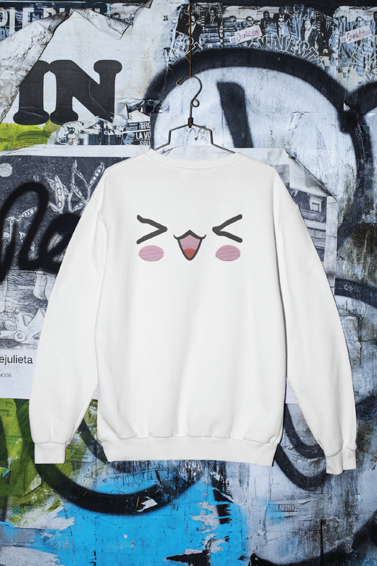 Cute Kawaii Face Crewneck Sweatshirt