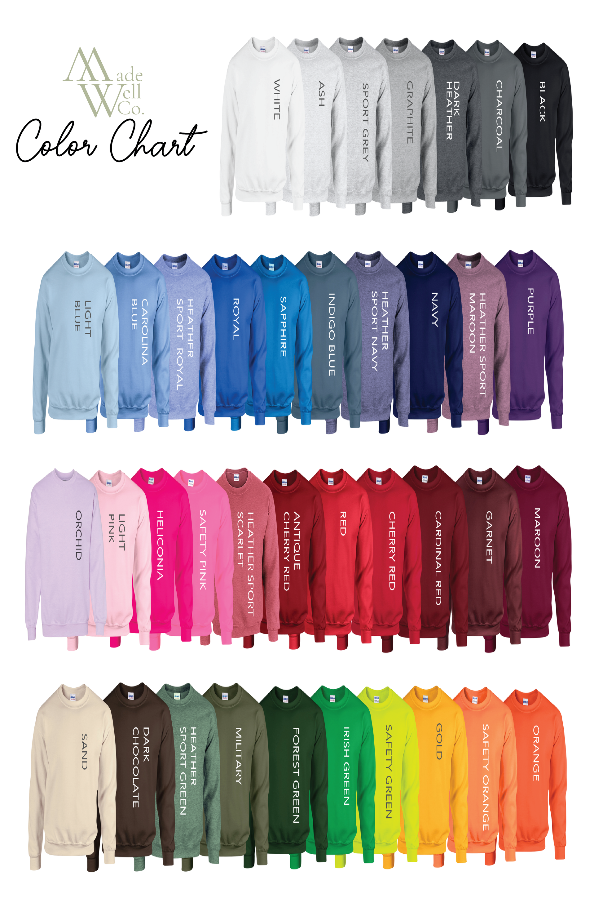 Color chart of sweatshirts in various colors with brand name.

Dad custom embroidered sweatshirt with kids’ names on sleeve – black pullover

Personalized dad sweatshirt with child name embroidered on sleeve – gray crewneck