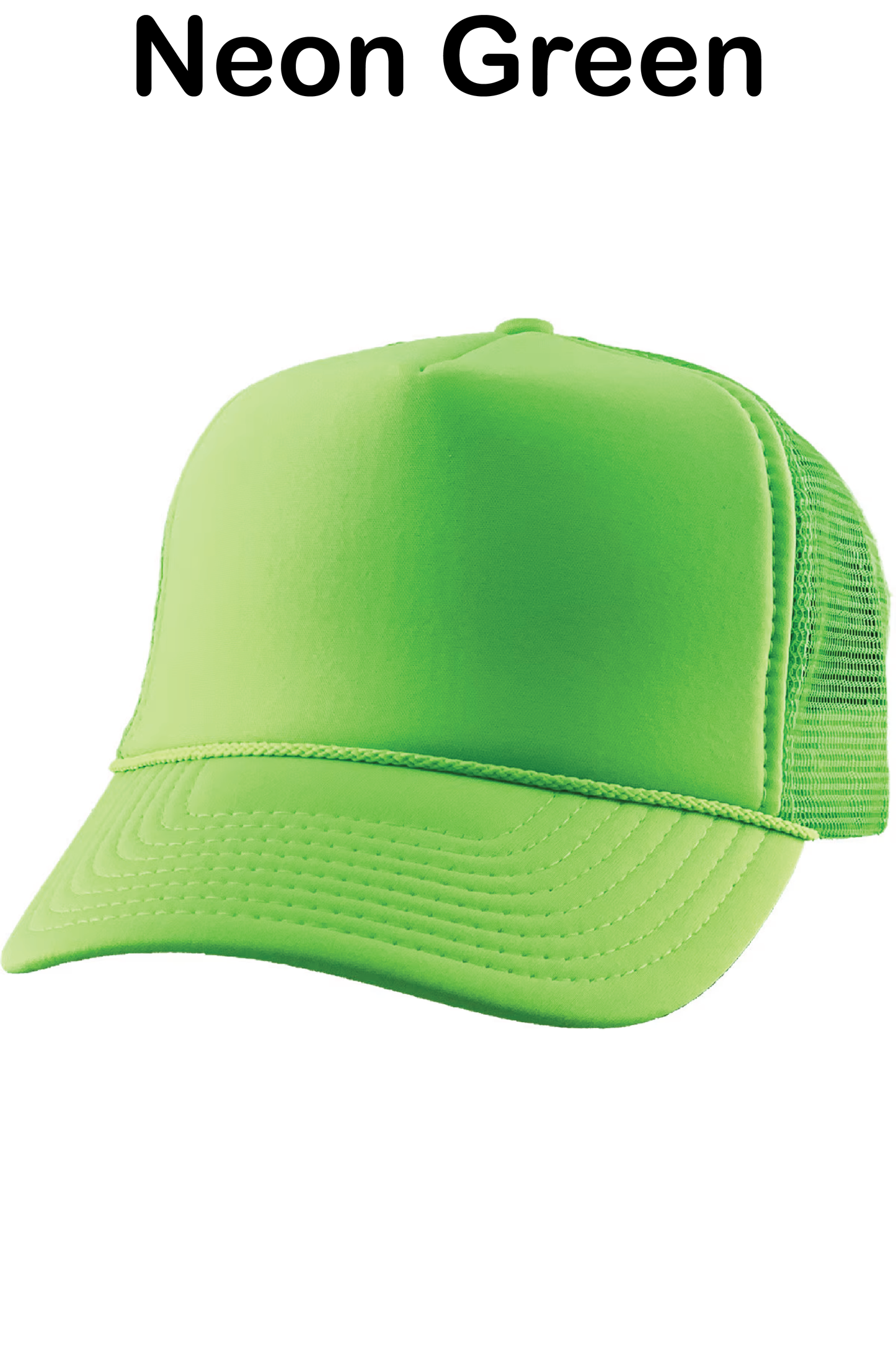 Neon green cap on a white background with 'Neon Green' text above.
