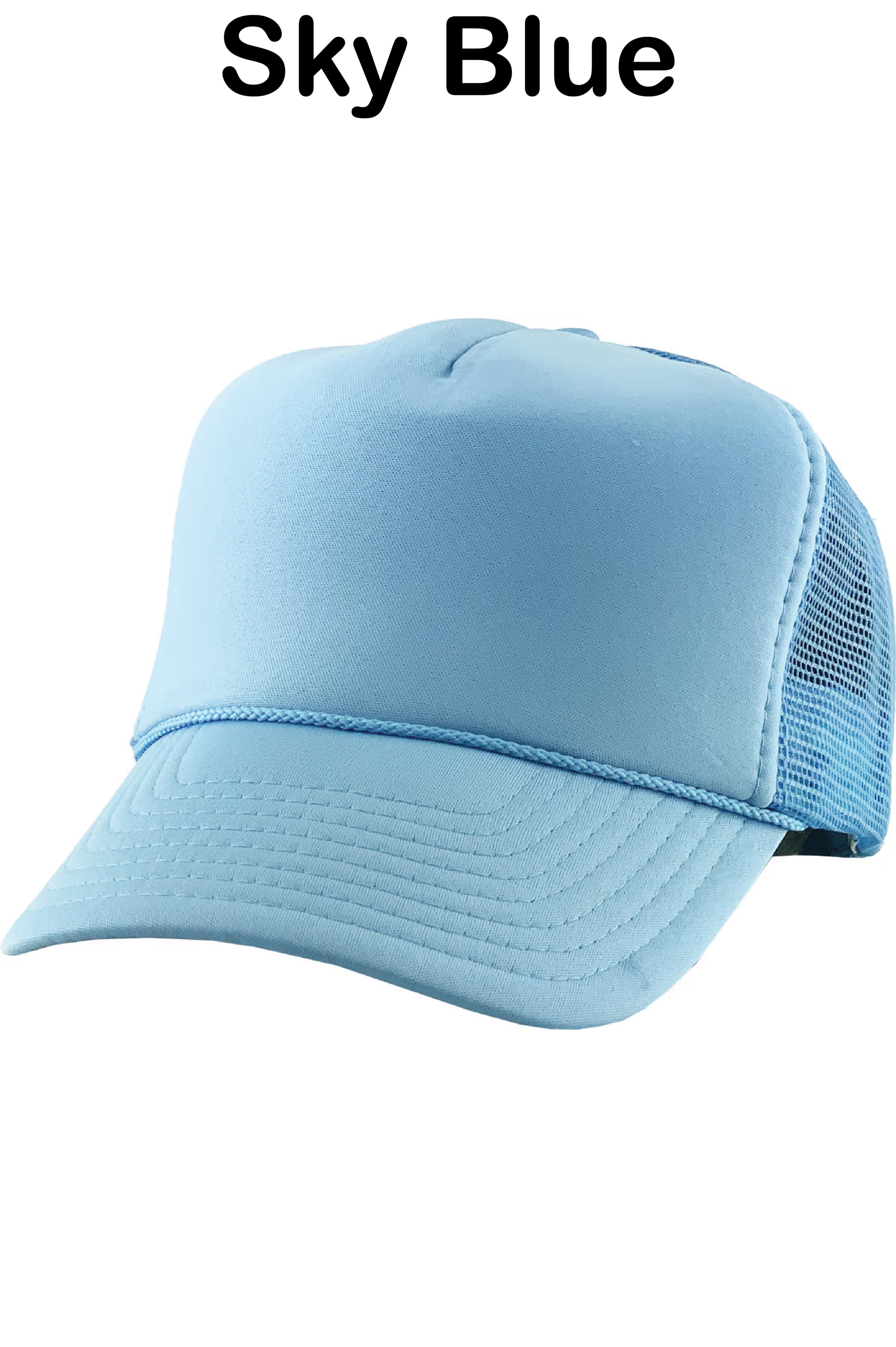 Light blue cap on a white background with 'Sky Blue' text above.