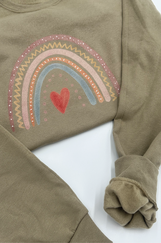 Boho Rainbow Crewneck Sweatshirt