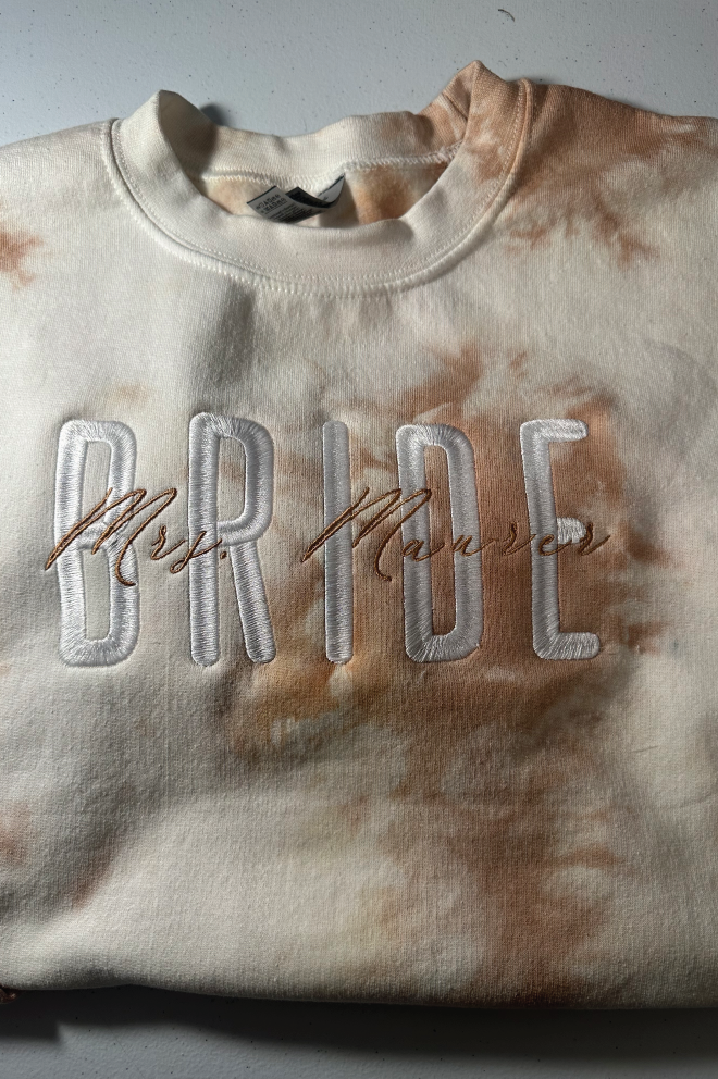 custom Sweatshirt, personalized sweatshirt, wifey sweatshirt, perfect gift idea for any occasion, tie dye wifey sweatshirt, custom Last name Bridal Sweater, bridal apparel