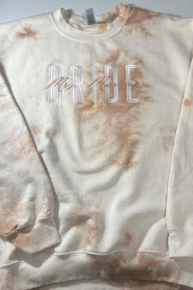 custom Sweatshirt, personalized sweatshirt, wifey sweatshirt, perfect gift idea for any occasion, tie dye wifey sweatshirt, custom Last name Bridal Sweater, bridal apparel